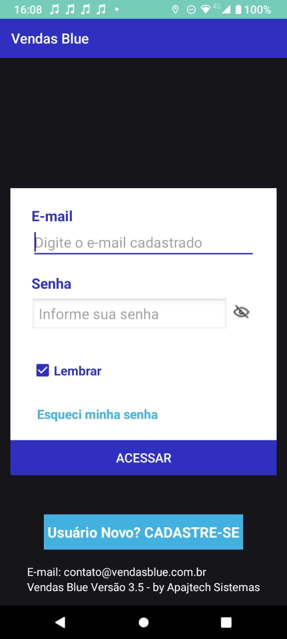 Tela 1 do app
